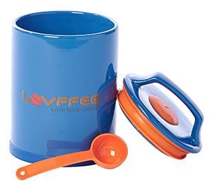 LOVFFEE Blue Ceramic Premium Coffee Storage Container