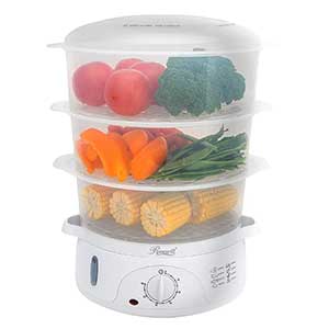 Rosewill 3 Tier Stackable Baskets Electric Food Steamer