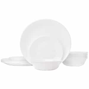 corelle livingware winter frost white dinnerware set