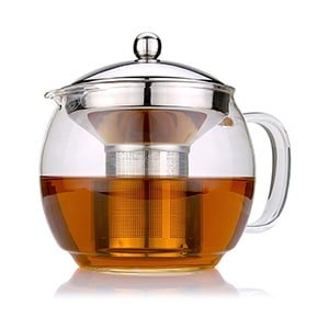 cozyna glass teapot with infuser for blooming and loose leaf tea pot