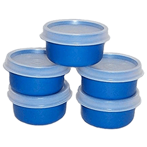 Tupperware Blue Smidget Containers