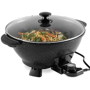 vonshef electric wok with lid